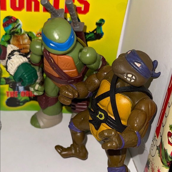 Teenage Mutant Ninja Turtles Action Figure Set with Vehicle lot vintage - Picture 4 of 7
